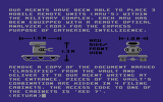 Hacker II: The Doomsday Papers screenshot 5 for Commodore 64